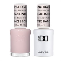 DND Duo Gel & Nail Polish Set 2x 15ml - She's White? She's Pink? #860