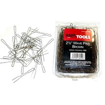 Hair Tools Waved Pins 2.5 inch Pk1000 - Brown