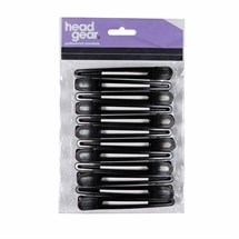 Head-Gear Section Clips Plastic/Metal Black x12