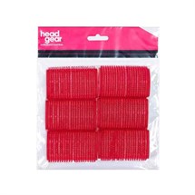 Head-Gear Velcro Rollers - Red Pk6 (36mm)