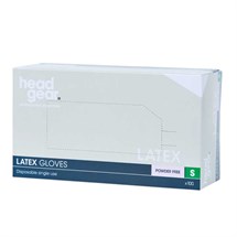 Head-Gear Latex Disposable Powder Free Gloves Box 100