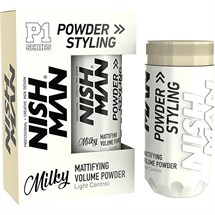 Nishman Hair Styling Mattifying Volume Powder Wax 20g - P1 Milky