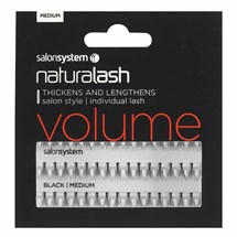 Salon System Naturalash Individual Lashes Black - Medium (Volume)