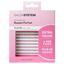 Salon System Lash Extensions - Russian Pro Fan 0.07 D Curl 5D 10mm Extra Value Pack
