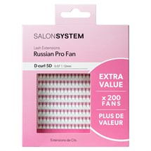 Salon System Lash Extensions - Russian Pro Fan 0.07 D Curl 5D 12mm Extra Value Pack
