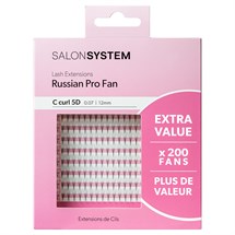 Salon System Lash Extensions - Russian Pro Fan 0.07 C Curl 5D 12mm Extra Value Pack