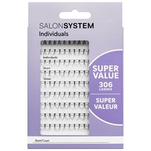Salon System Individual Lashes Super Value 306pk - Short