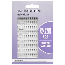 Salon System Individual Lashes Super Value 306pk - Medium