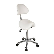 PARLOR Beauty Pro Saddle Stool - White