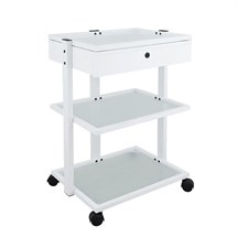 PARLOR Beauty Pro Beauty Trolley with Drawer - White