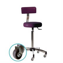 Salon Ambience Gilera Stool - Chrome Base + Pro Wheels