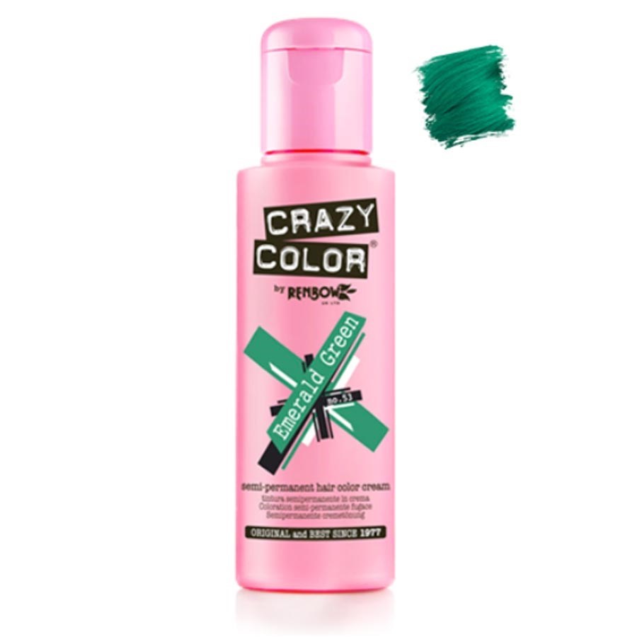 Crazy Color Hair Colour Creme 100ml Emerald Green Semi Permanent Colour Capital Hair Beauty