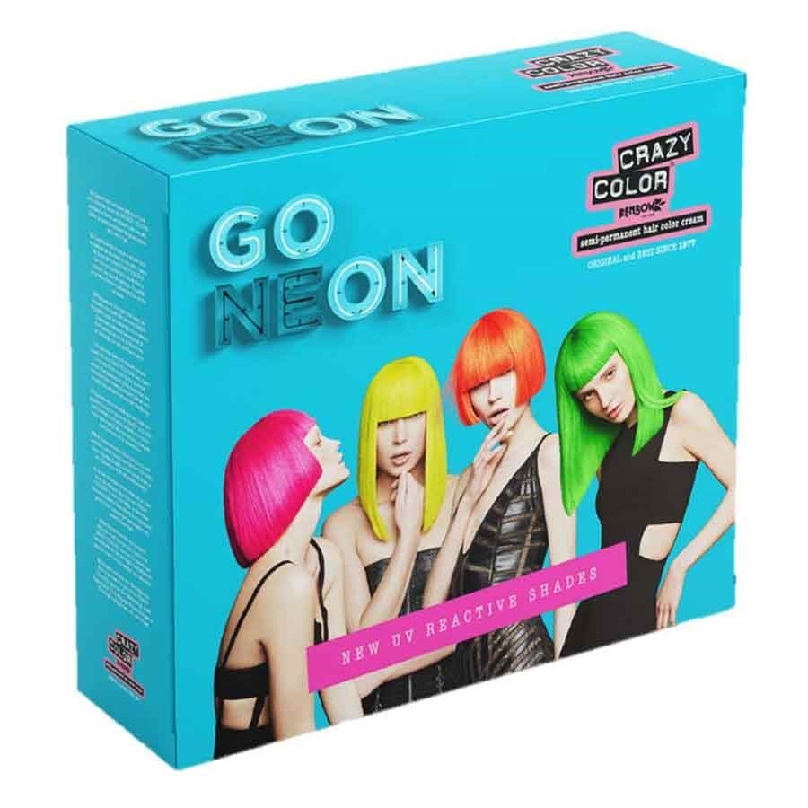Crazy Color Hair Colour Creme - Go Neon Quad Kit | Semi Permanent Colour | Capital Hair & Beauty Crazy Color Hair Colour Creme - Go Neon Quad Kit | Semi Permanent Colour | Capital Hair & Beauty