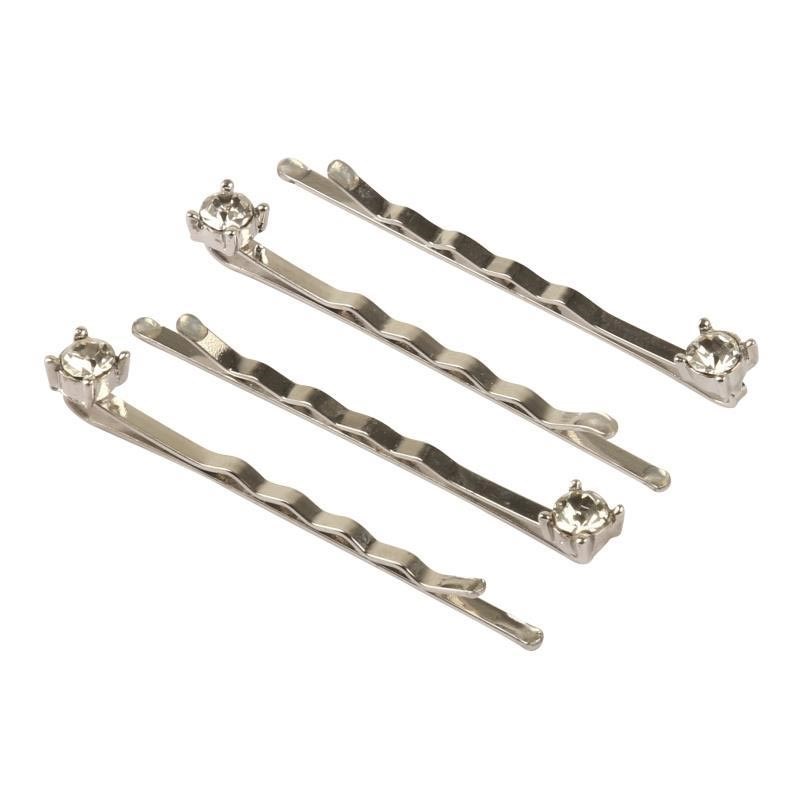 Scunci Style Clear Diamante Bobby Pins 2pk Pins Grips Rollers