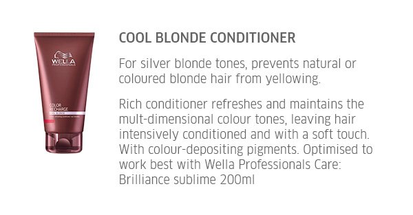 Cool Blonde Conditioner - for silver blonde tones, prevents natural or coloured blonde hair from yellowing