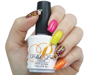 Stained glass nail design