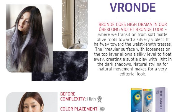 Vronde - Bronde goes high drama in our uberlong violet bronde look