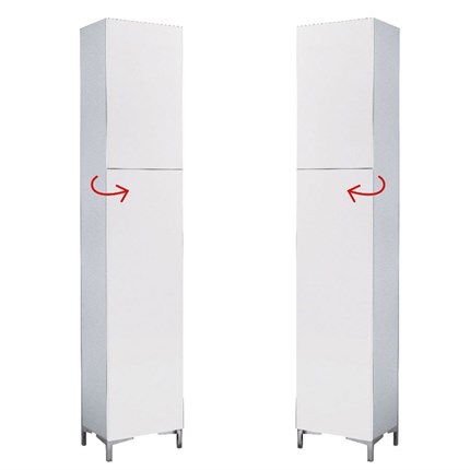 Salon Ambience Wall System White Ash Cabinet