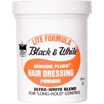 Black & White Pluko Hairdressing Pomade 198g - Lite
