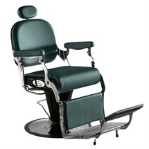Salon Ambience Barber Chair with Legrest and Black Frame