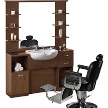 Salon Ambience Triomphe Vintage Barber Unit - Without Basin
